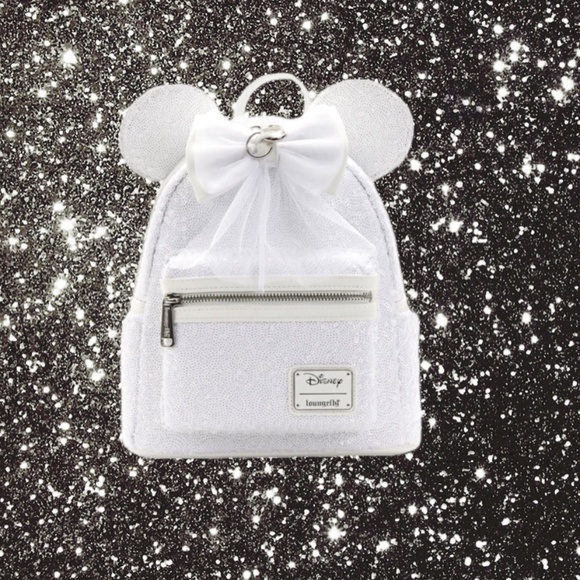 Loungefly Bags Loungefly Disney Minnie Mouse Sequin Wedding Mini